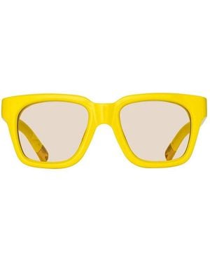 Jacquemus Sunglasses Square Full Rim, Shiny Frame And Light Lens Jac-20C4 - Yellow