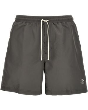 Brunello Cucinelli Polyester Shorts - Grey