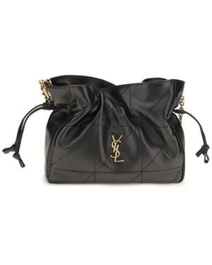 Saint Laurent Lamb Ovis Aries Shoulder Bag - Black