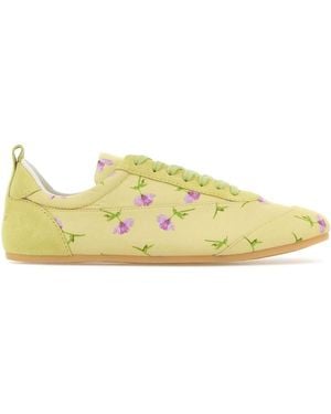 Jil Sander Printed Canvas Etage Trainers - Yellow