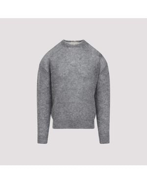 Mordecai Mohair Crewneck Jumper - Grey