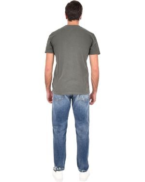 Low Brand Ribbed Crewneck T-Shirt Wool T-Shirts - Blue