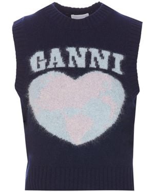 Ganni Coats & Jackets - Blue