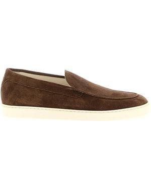 Brunello Cucinelli Calfskin Slip-On Loafers - Brown
