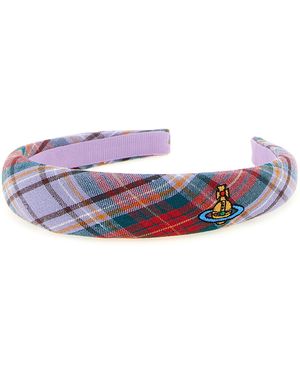 Vivienne Westwood 'Rtw Tartan Slim' Headband - White