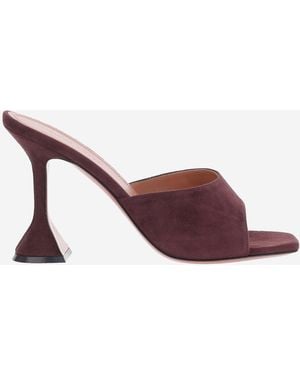 AMINA MUADDI Suede Sandals Lupita - Purple