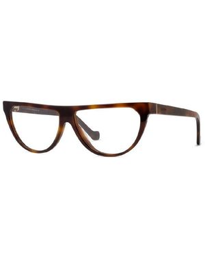 Loewe Eyeglasses Aviator Full Rim, Dark Frame And Clear Demo Lenses Lens Lw50023I052 - Brown