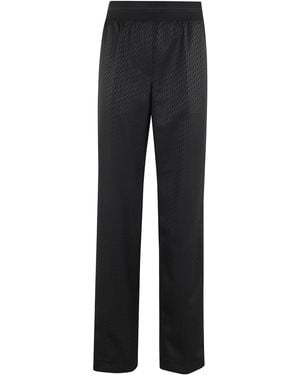 Helmut Lang Logo-Jacquard Straight-Leg Trousers - Black