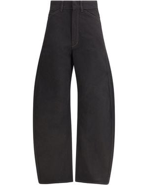 Lemaire Barrel Trousers Cotton - Black