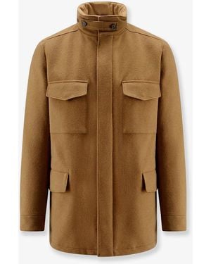 Loro Piana Cashmere Jacket Traveler Storm System - Natural