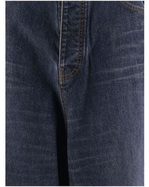 Balenciaga Jeans Wide-Leg Cotton - Blue