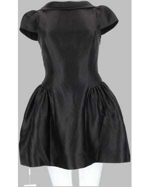 Self-Portrait Mini Taffeta Dress Polyester - Black