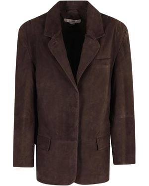 REMAIN Birger Christensen Oversized Suede Blazer - Brown