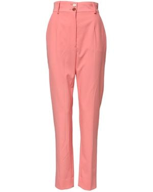 Dolce & Gabbana Highwaisted Straight Trousers - Pink