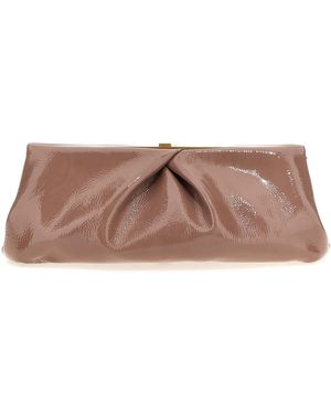 Dries Van Noten Patent Clutch - Brown