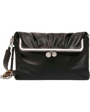 Weekend by Maxmara Envelope Clutch Pasticcino Leather Handbags - Black