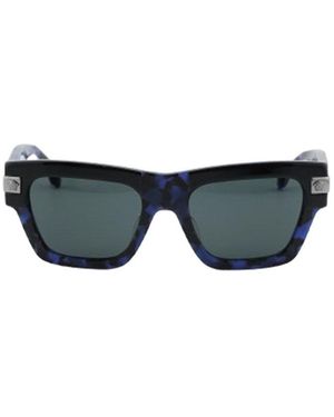 Versace Sunglasses Rectangle Full Rim, Havana Frame And Dark Lens Ve4464F545887 - Blue