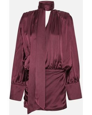 ROTATE BIRGER CHRISTENSEN Silk Dress - Purple
