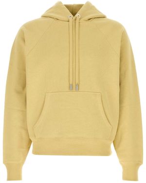 Ami Paris Mustard Cotton Sweatshirt - Yellow