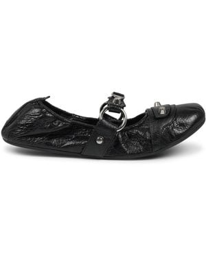 Balenciaga Ballerina City Lambskin Shoe - Black