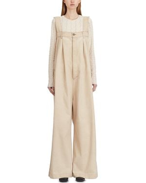 Uma Wang Pine Cotton Overalls - Natural