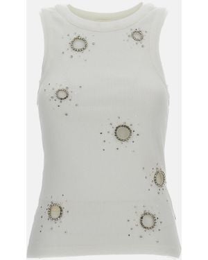 Des Phemmes Thank Top With Applications - Grey