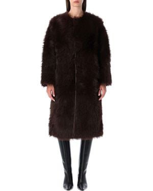 Urbancode Faux Fur Coat With Suede Interior - Black