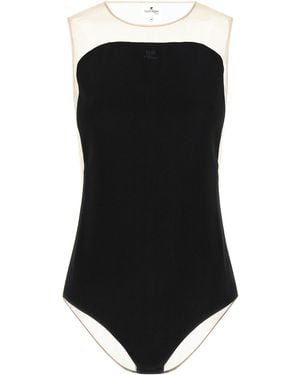 Courreges Ilusion Sunshiel Bodysuit Polyester Tops - Black