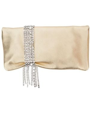 Jimmy Choo Clutch Zandra Suede Lamb Leather Bags - Natural