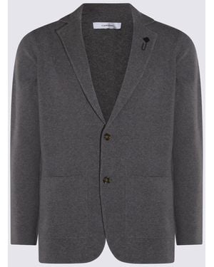 Lardini Dark Wool Knitwear - Grey