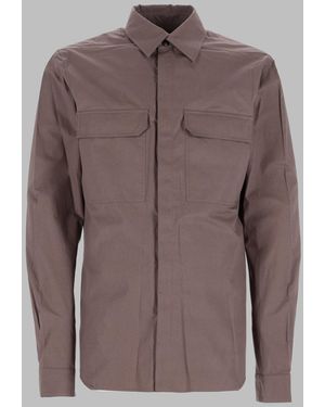 Rick Owens Shirt Work Poplin Cotton - Brown