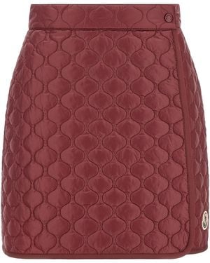 Moncler Square Quilting Skirt - Red