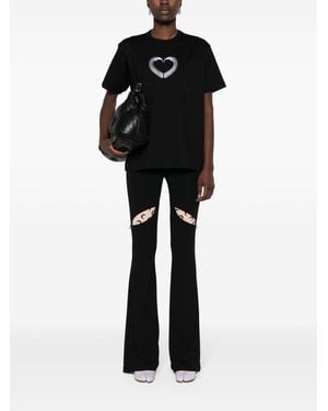 Junya Watanabe Printed Cotton T-Shirt - Black