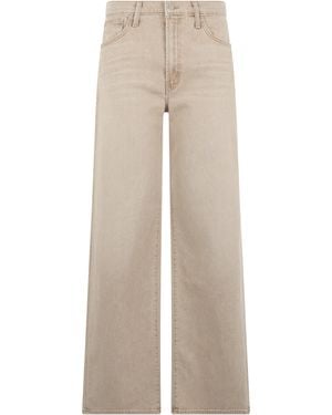 Mother Wide-Leg Cotton Jeans - Natural
