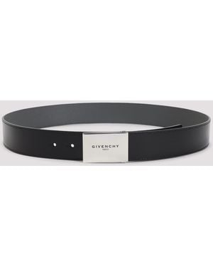 Givenchy Metal Plaque Belt Calf Leather - Black