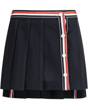Thom Browne Wool Mini Skirt - Blue