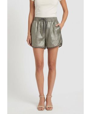 Brunello Cucinelli Metallic Casual Shorts - Green
