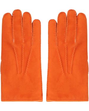 Moorer Hideko Leather Gloves - Orange
