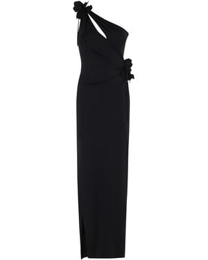 Coperni Asymmetric Flower Gown - Black