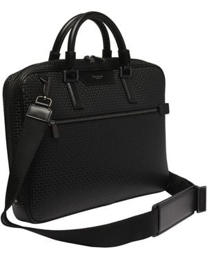 Serapian Extra Slim Business Bag - Black