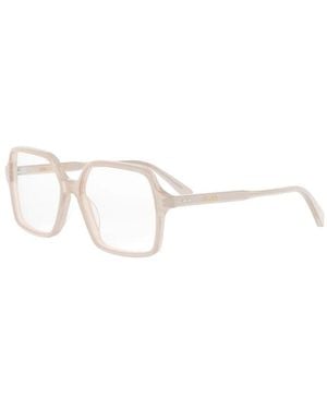 Celine Eyeglasses Square Full Rim, Gloss Frame And Clear Demo Lenses Lens Cl50126I074 Sunglasses - Metallic