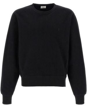 Saint Laurent Cassandre Sweatshirt Cotton - Black