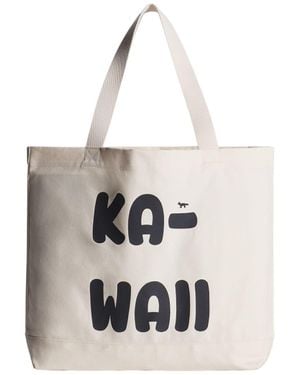 Maison Kitsuné Kawaii Tote - White