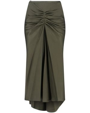 Victoria Beckham Draped Midi Skirt - Green