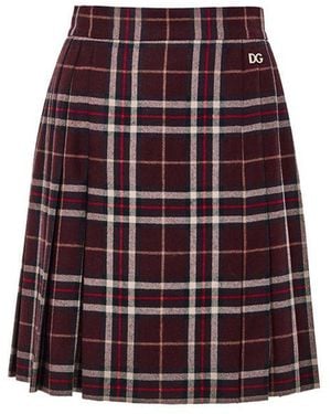 Dolce & Gabbana Scottish Skirt With Feet - Red
