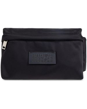 MM6 by Maison Martin Margiela Numbers-Appliqué Zip-Up Belt Bag - Black