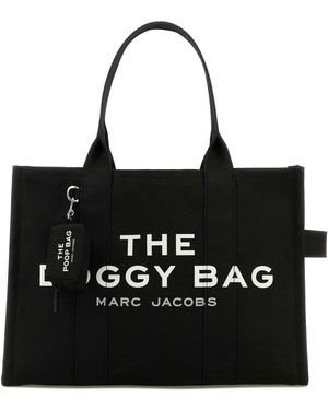 Marc Jacobs Canvas The Doggy Bag Dog Carrier - Black
