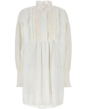 Valentino Garavani Cotton Blend Dress - White