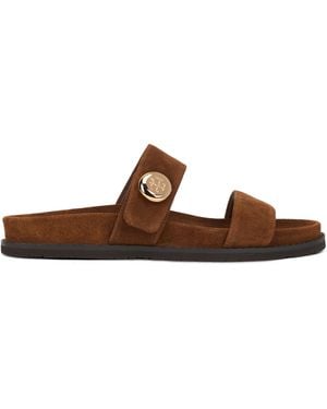 Tory Burch Low Leather Sandals - Brown