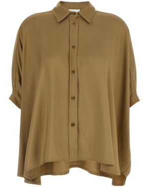 Nude Wide Shirt Viscose Shirt, Blouse - Green